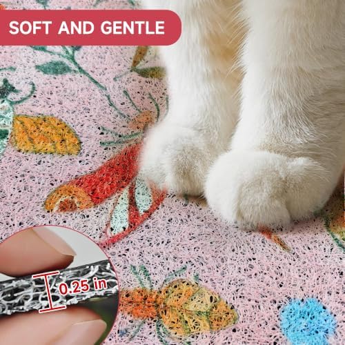 Cat Litter Mat, Traps 100% Cat Litter, Non-Slip Litter Box Trapping Mat - Image 5