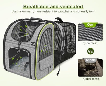 pecute Cat Backpack Carrier Expandable, Cat Backpack - Image 4