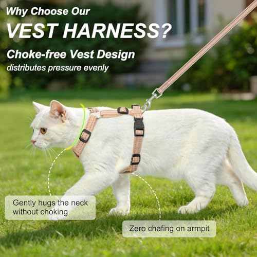 BEAUTYZOO Cat Harness and Leash Set, Escape Proof and Adjustable - Image 2