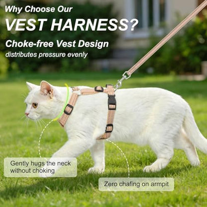 BEAUTYZOO Cat Harness and Leash Set, Escape Proof and Adjustable - Image 2