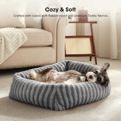 MIXJOY Dog Beds for Small Dogs Cats, Soft Cat Bed for Indoor Cats, Rectangle - Image 3