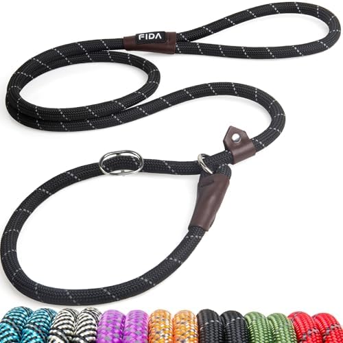 Fida Durable Slip Lead Dog Leash, 6 FT x 1/2" Dog Training Leash by Fida