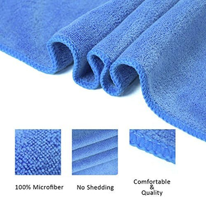 JML Microfiber Bath Towel Set, 6 Pack, Peach/Grey/Blue - Image 3