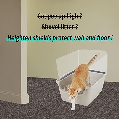 3 Pack Cat Litter Box Pee Shields, High Side Open Top Kitty Litter Pan Shield - Image 6