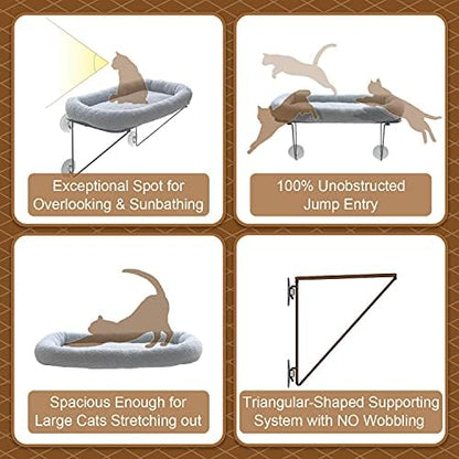 Zakkart Cat Window Perch, 100% Metal Supported from Below - Image 4