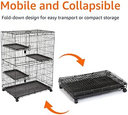 Amazon Basics Large 3-Tier Cat Cage Playpen - Image 5
