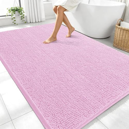 OLANLY Large Bathroom Rugs 70x46, Extra Soft Absorbent Chenille Bath Rugs by OLANLY