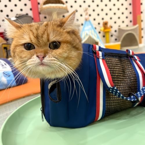 Cinf Cat Nail Clipping Cleaning Grooming Restraint Bag （Free Muzzle） No - Image 2