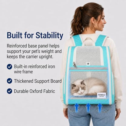 Cat Backpack Carrier for Small Dogs and Medium cat Puppy Kitten Bunny Pet - Image 3