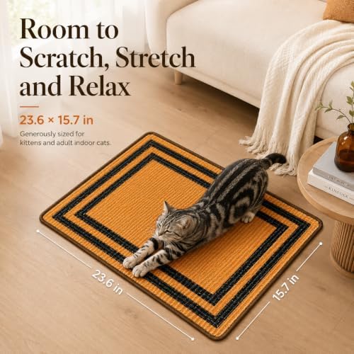 Cat Scratcher Mat, Natural Sisal Cat Scratch Pad - Image 2