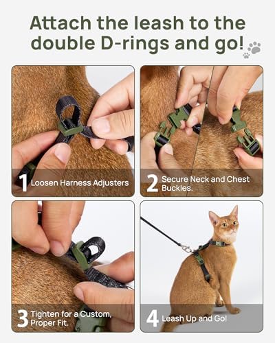 PetThem Adjustable Cat Harness and Leash Set Escape Proof - Image 5
