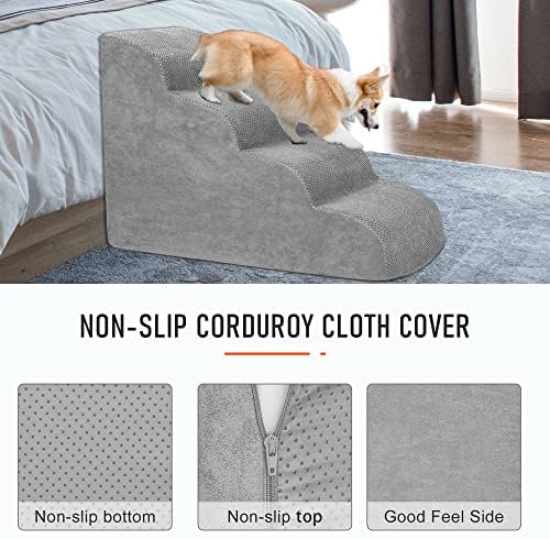 Dog Stairs for Small Dogs, High Density Foam Dog Steps, Extra Wide Non-Slip Pet - Image 4