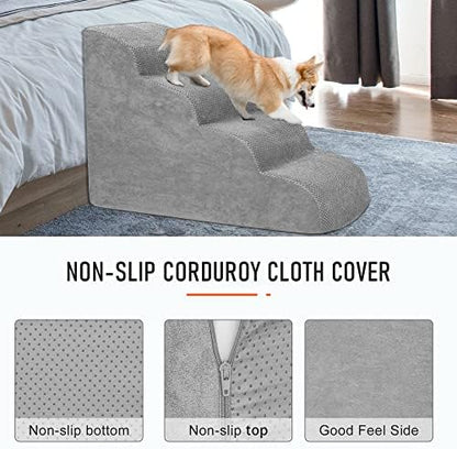 Dog Stairs for Small Dogs, High Density Foam Dog Steps, Extra Wide Non-Slip Pet - Image 4