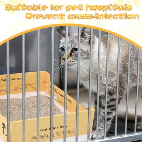 Maxcheck 5 Pcs Disposable Cat Litter Box, 14.96 x 11.4 x 4.7 Inch - Image 4