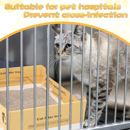 Maxcheck 5 Pcs Disposable Cat Litter Box, 14.96 x 11.4 x 4.7 Inch - Image 4