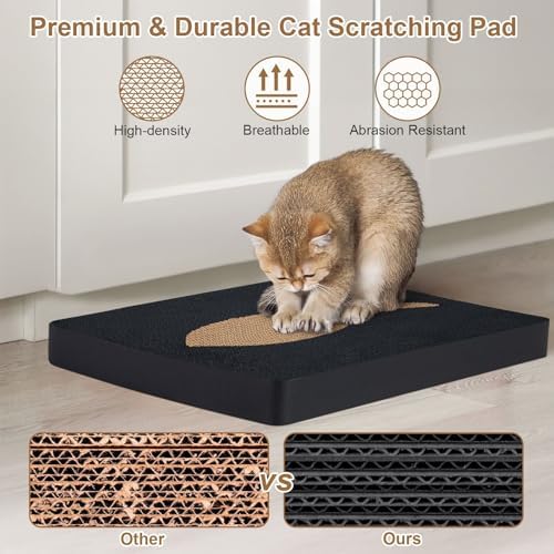 Ownpets Wall Cat Scratcher, Cute Vertical Cat Scratching Board, Wall Mounted - Image 4