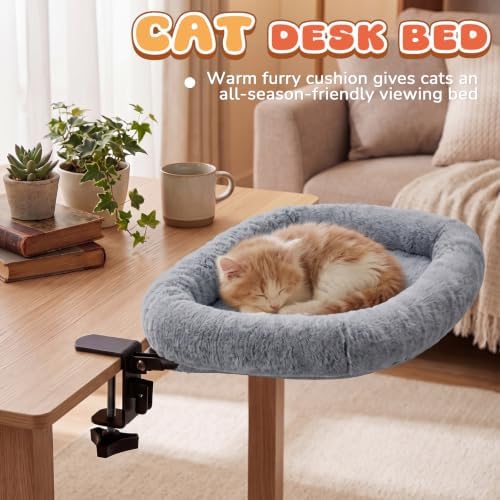 Lewtemi Bedside Pet Bed, Hanging Cat Hammock Attached to Bed or Desk - Image 4