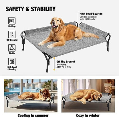 Veehoo Cooling Elevated Dog Bed, Raised Dog Cot - Image 6