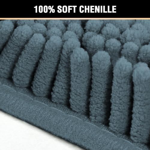 H.VERSAILTEX Microfiber Bath Rugs Chenille Floor Mat Ultra Soft Washable - Image 3