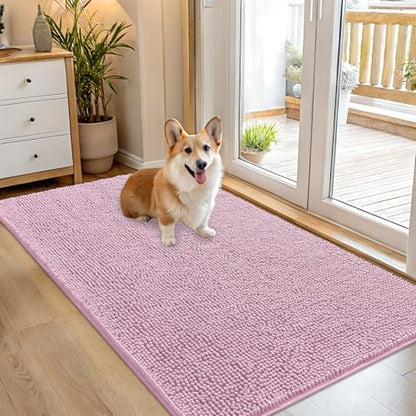 OLANLY Dog Door Mat for Muddy Paws 54x32, Super Absorbent Chenille Mud Mat by OLANLY