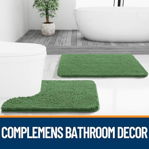 OLANLY Bathroom Runner Rugs 44x24, Extra Soft Absorbent Chenille Bath Rugs - Image 7