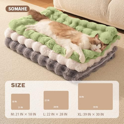 SOMAHE Soft Faux Fur Pet Blanket, Medium 28x22 Fruit Green - Image 4
