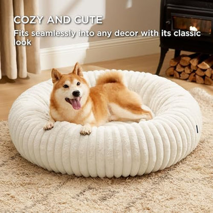 Bedsure ComfyFleece® Donut Dog Beds Large Sized Dog - Image 4