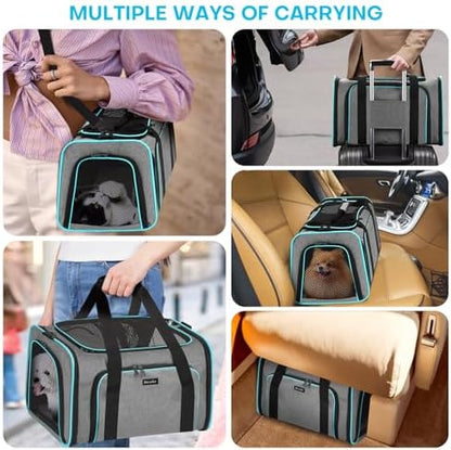 Pet Carrier, Large Soft Sided Expandable Travel Carrier - Image 2