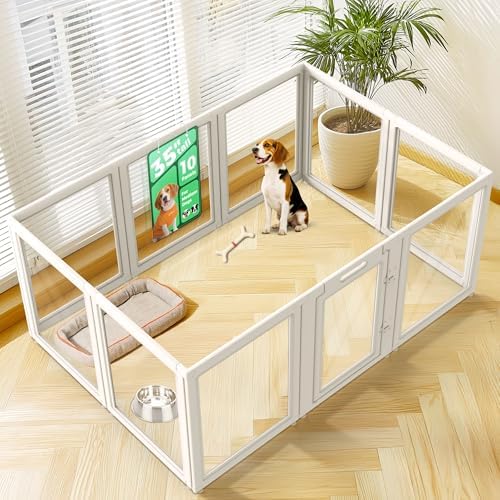 FXW AuraSpace Clear Acrylic Indoor Dog Playpen, 10 Panels by FXW