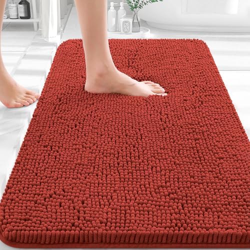 OLANLY Bathroom Rugs 36x24, Extra Soft Absorbent Chenille Bath Rugs by OLANLY
