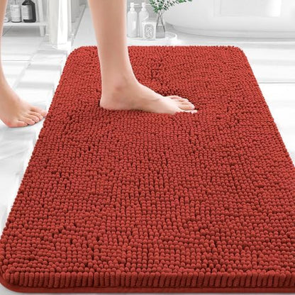 OLANLY Bathroom Rugs 36x24, Extra Soft Absorbent Chenille Bath Rugs by OLANLY