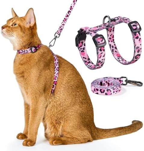 PetThem Adjustable Cat Harness and Leash Set Escape Proof by PetThem