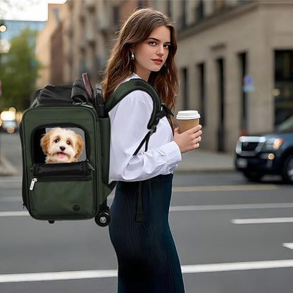 EliteField Deluxe Rolling Backpack Dog & Cat Carrier - Image 5