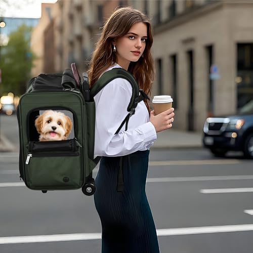 EliteField Deluxe Rolling Backpack Dog & Cat Carrier - Image 5