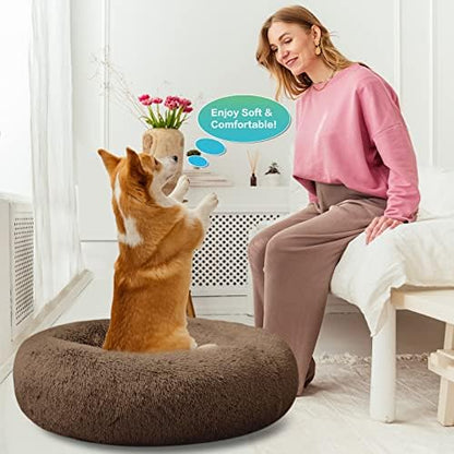SAVFOX 45 inches Calming Donut Dog Bed - Image 5