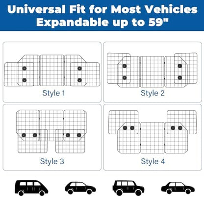 Car Dog Barrier for SUV Adjustable Heavy-Duty Steel Pet Divider Gate - Image 4