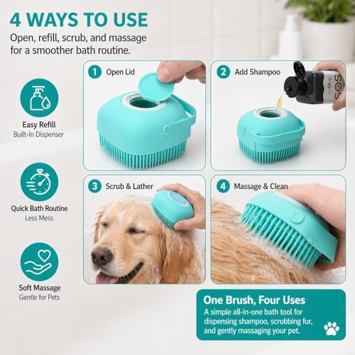 Soft Silicone Pet Bath Massage Brush - Image 4