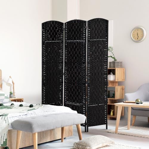 HOMCOM Room Divider 3-Panel, 6FT-Tall Folding Privacy Screen - Image 2