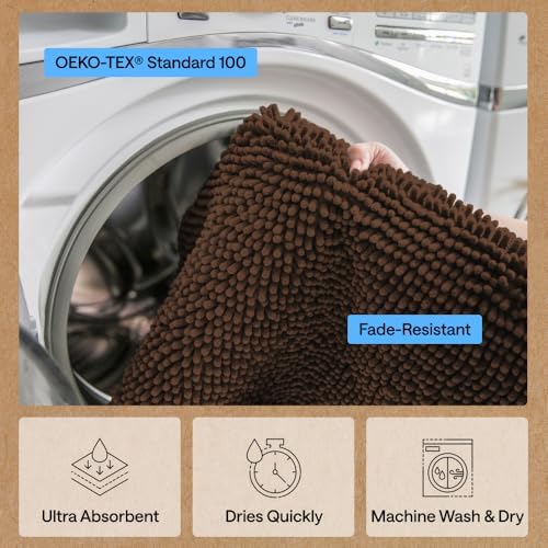 GORILLA GRIP SoakSTOPPER Dog Door Mat, Machine Wash and Dry, 30x20 Brown - Image 6