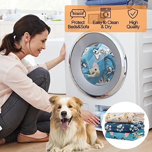 Rezutan Small Dog Blanket, Soft Puppy & Cat Flannel 3 Pack - Image 7