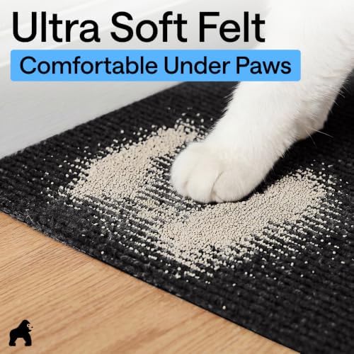 GORILLA GRIP Cat Litter Box Mat, Soft Felt Scatter Catcher - Image 5