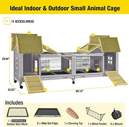 Aivituvin Rabbit Hutch Bunny Cage - Image 6