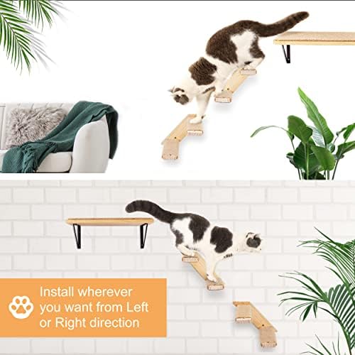 Cat Wall Steps 2-Pack, Two Step Cat Climbing Shelves, Wall-Mounted Reversible - Image 3