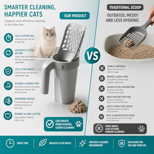 Cat Litter Scooper with Holder - Image 5