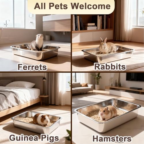 Low Entry Stainless Steel Cat Litter Box - Image 5