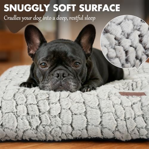 Dog Bed Crate Pad for Small Dogs 24"x18" Coffee - Image 2