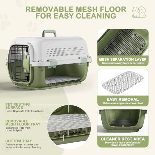 19.5" Hard Shell Cat Carrier, Pet Carrier - Image 7