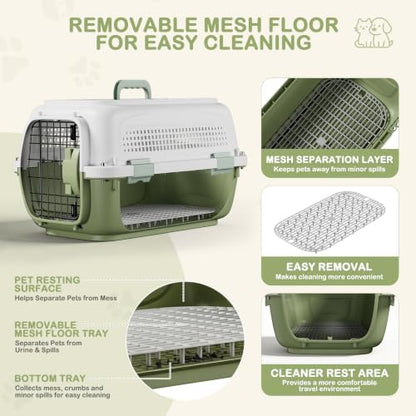 19.5" Hard Shell Cat Carrier, Pet Carrier - Image 7