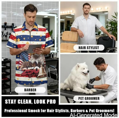 Professional Grooming Smock Unisex, Water Resistant Anti-Static - Image 4