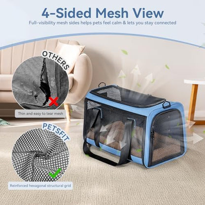 PETSFIT Cat Carrier Soft with Patented Safety Buckles, Safe - Image 6